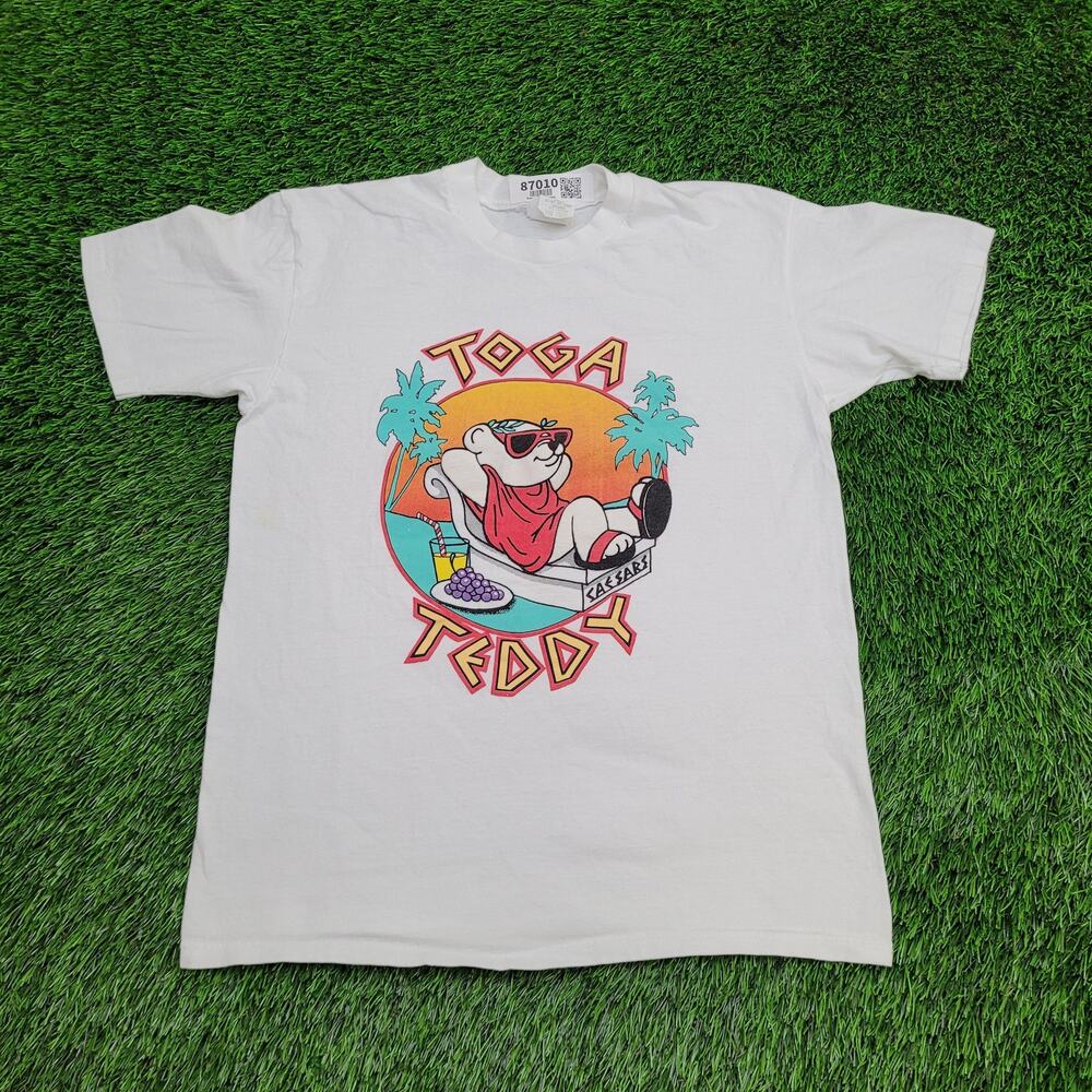 Vintage 80s Toga Teddy-Bear Shirt Womens Large 20x25 White